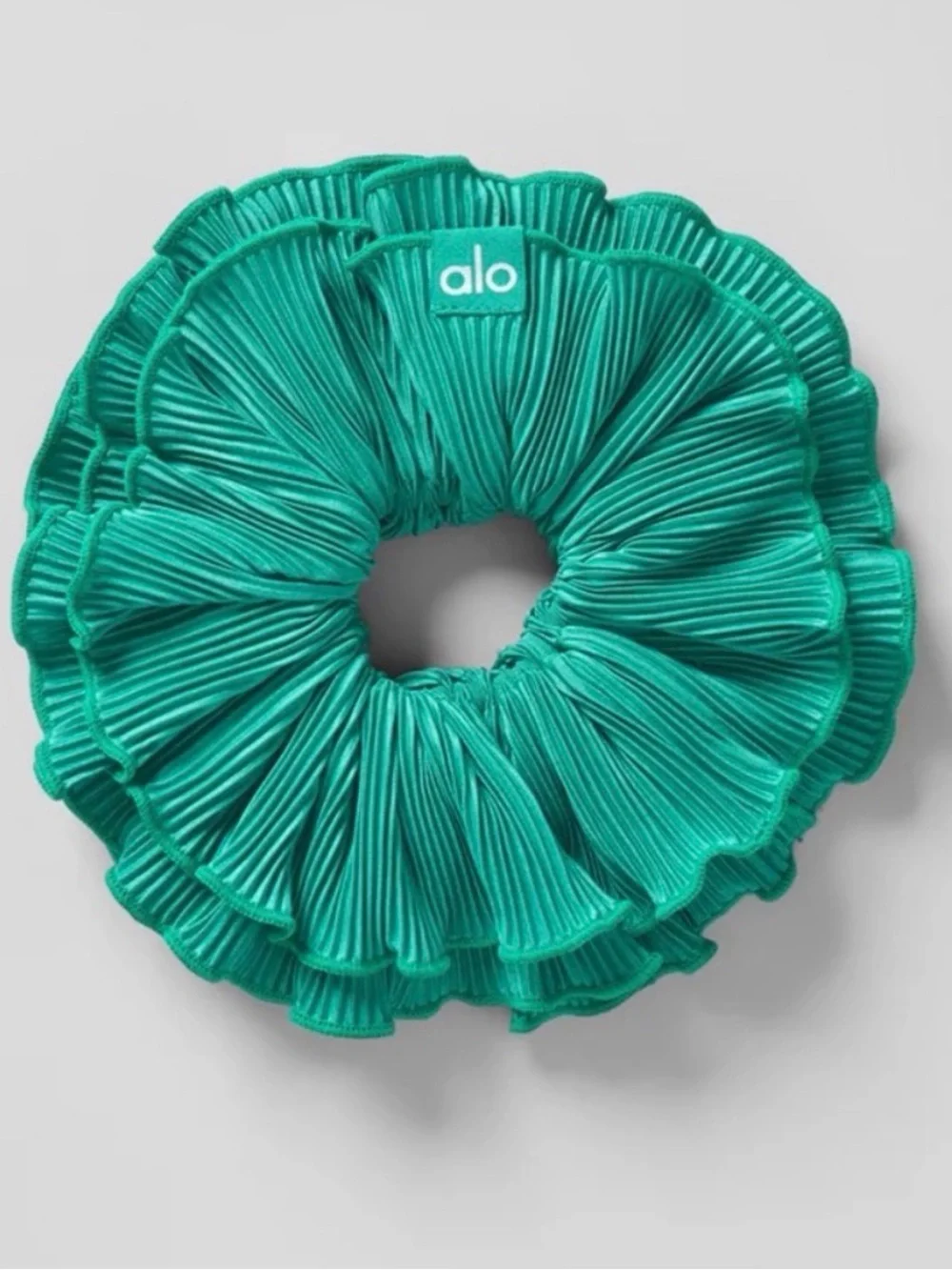 ALO Yoga Teal Ruffled Scrunchie